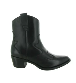 bottines et boots - Santiag - femme - Cuir - Noir - Unisa
