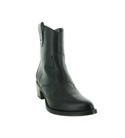 bottines et boots - Santiag - femme - Cuir - Noir - Unisa