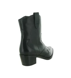 bottines et boots - Santiag - femme - Cuir - Noir - Unisa