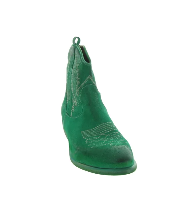 bottines et boots - Santiag - femme - Nubuck - Vert - Zoe