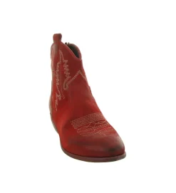 bottines et boots - Santiag - femme - Nubuck - Bordeaux - Zoe