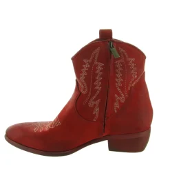 bottines et boots - Santiag - femme - Nubuck - Bordeaux - Zoe