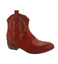 bottines et boots - Santiag - femme - Nubuck - Bordeaux - Zoe