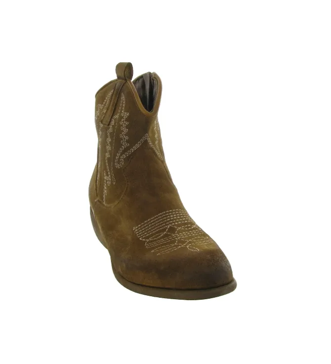 bottines et boots - Santiag - femme - Nubuck - Noir - Zoe