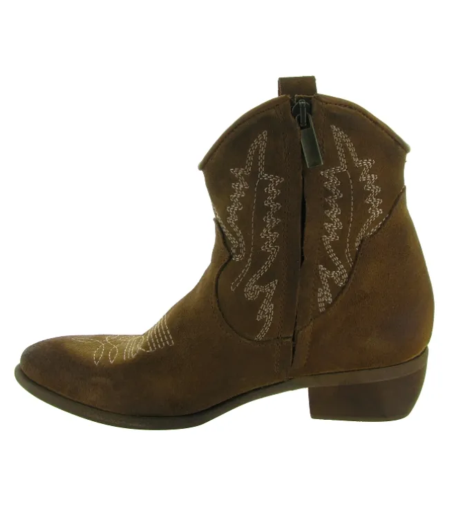 bottines et boots - Santiag - femme - Nubuck - Noir - Zoe