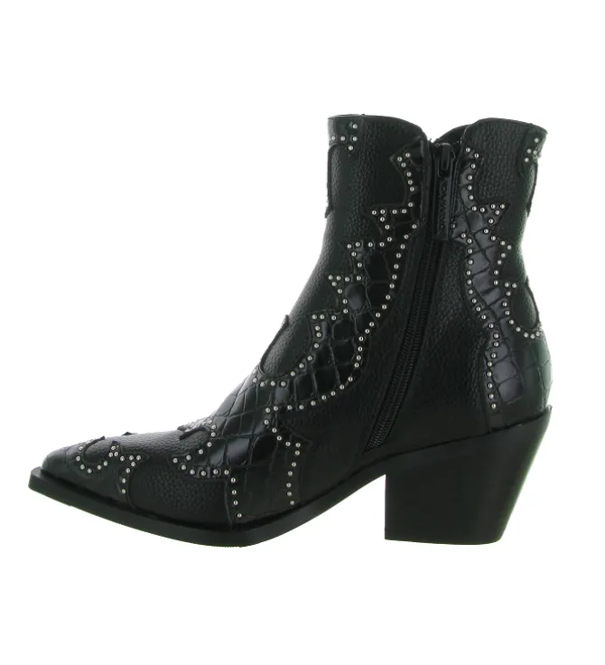 bottines et boots - Santiag - femme - Synthétique - Noir - Noa harmon