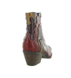 bottines et boots - Santiag - femme - Synthétique - Bordeaux - Noa harmon