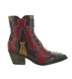 bottines et boots - Santiag - femme - Synthétique - Bordeaux - Noa harmon