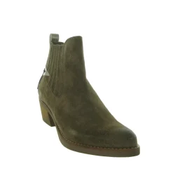 bottines et boots - Santiag - femme - Cuir - Marron - Minka design