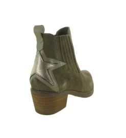 bottines et boots - Santiag - femme - Cuir - Marron - Minka design