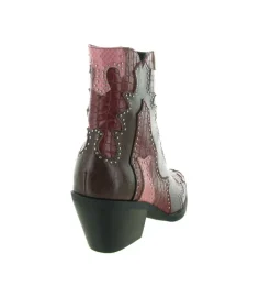 bottines et boots - Santiag - femme - Synthétique - Bordeaux - Noa harmon