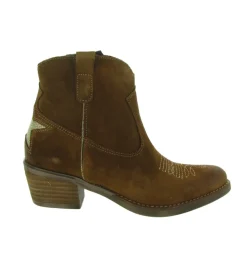 bottines et boots - Santiag - femme - Cuir - Marron - Minka design