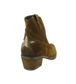 bottines et boots - Santiag - femme - Cuir - Marron - Minka design
