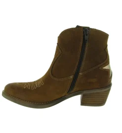 bottines et boots - Santiag - femme - Cuir - Marron - Minka design