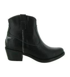 bottines et boots - Santiag - femme - Cuir - Noir - Minka design