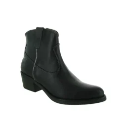 bottines et boots - Santiag - femme - Cuir - Noir - Minka design