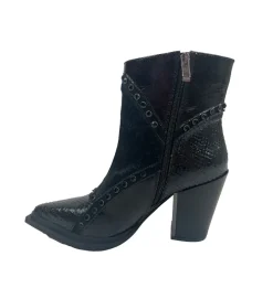 bottines et boots - Santiag - femme - Cuir - Noir - Alma en pena