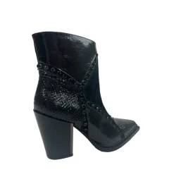 bottines et boots - Santiag - femme - Cuir - Noir - Alma en pena
