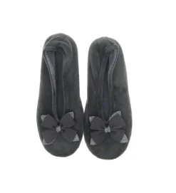 chaussons et pantoufles - Ballerines - femme - Toile - Anthracite - Isotoner