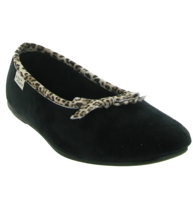 chaussons et pantoufles - Ballerines - femme - Synthétique - Noir - La maison de l espadrille