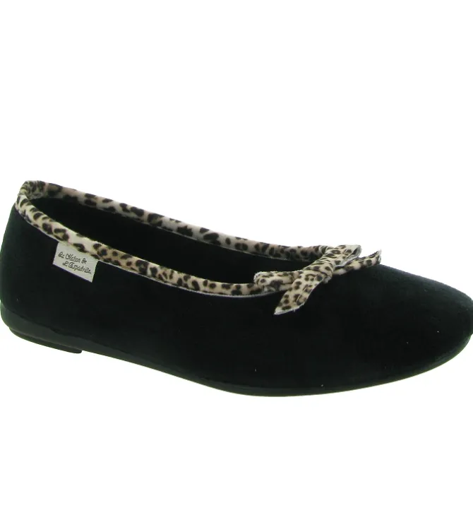 chaussons et pantoufles - Ballerines - femme - Synthétique - Noir - La maison de l espadrille