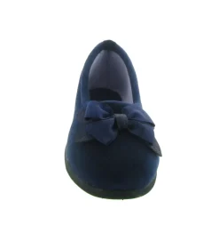 chaussons et pantoufles - Ballerines - femme - Toile - Bleu - Isotoner