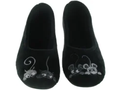 chaussons et pantoufles - Ballerines - femme - Synthétique - Noir - La maison de l espadrille