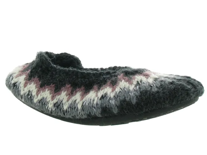 chaussons et pantoufles - Ballerines - femme - Toile - Gris - Ruby brown