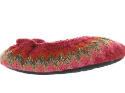 chaussons et pantoufles - Ballerines - femme - Toile - Rouge - Ruby brown