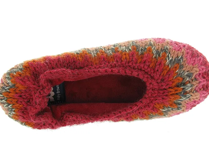 chaussons et pantoufles - Ballerines - femme - Toile - Rouge - Ruby brown