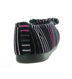 chaussons et pantoufles - Ballerines - femme - Toile - Noir - Isotoner