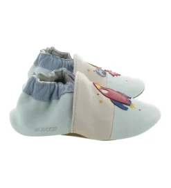 chaussons et pantoufles - - bebe garcon - Cuir - Bleu - Robeez
