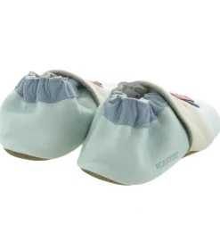 chaussons et pantoufles - - bebe garcon - Cuir - Bleu - Robeez