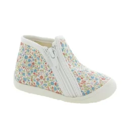 chaussons et pantoufles - - bebe fille - Toile - Fleurs - Bellamy