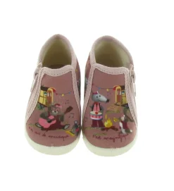 chaussons et pantoufles - - bebe fille - Toile - Rose - Bellamy