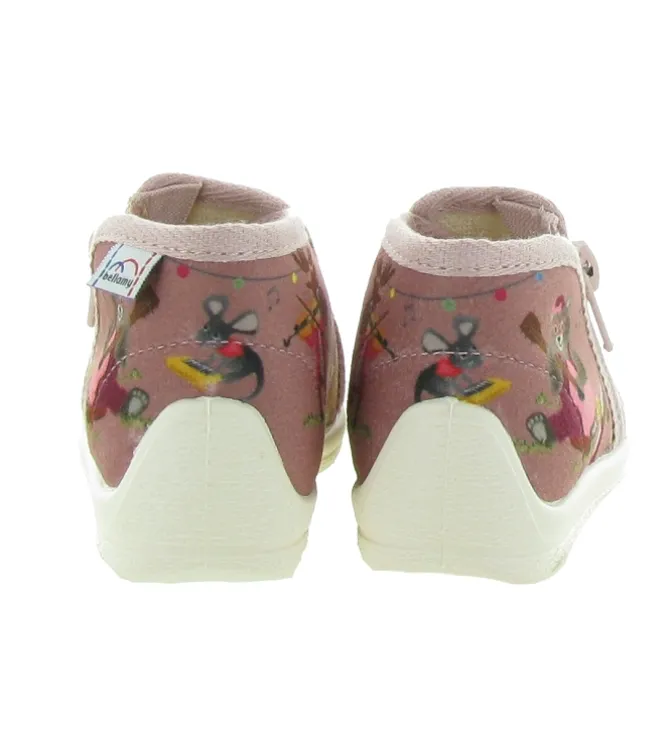 chaussons et pantoufles - - bebe fille - Toile - Rose - Bellamy