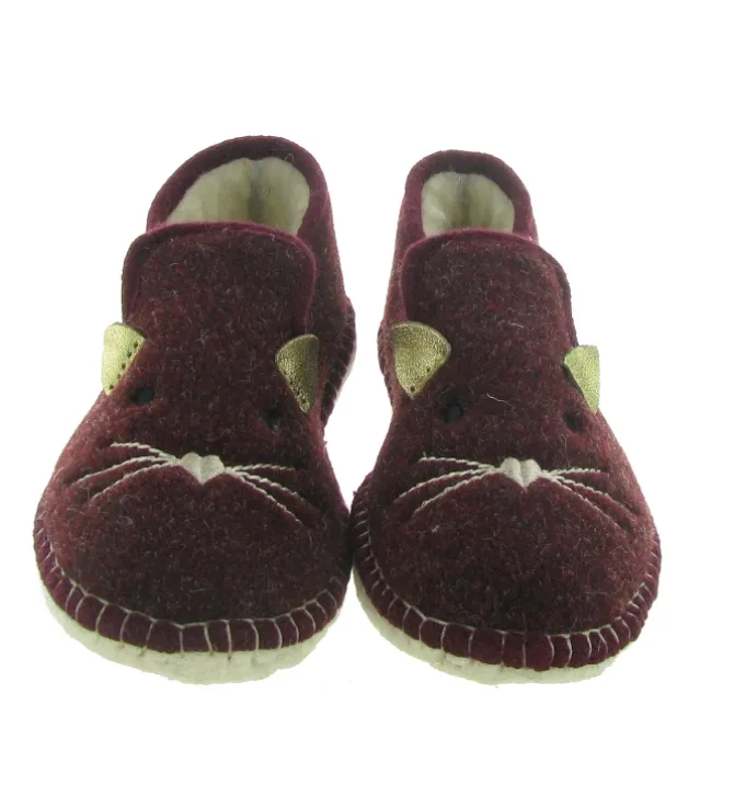 chaussons et pantoufles - Charentaise - femme - Synthétique - Bordeaux - La maison de l espadrille