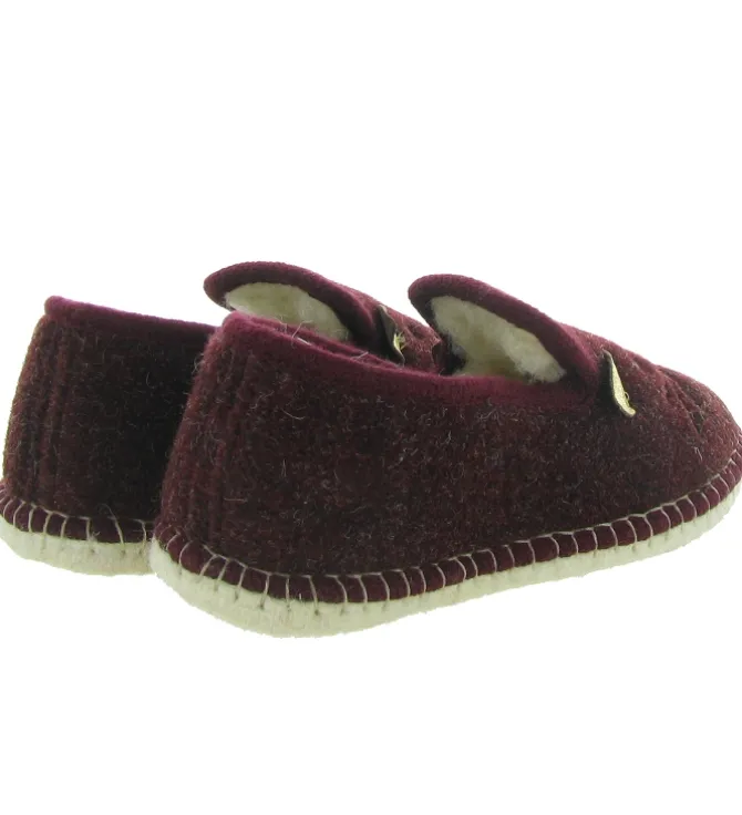 chaussons et pantoufles - Charentaise - femme - Synthétique - Bordeaux - La maison de l espadrille