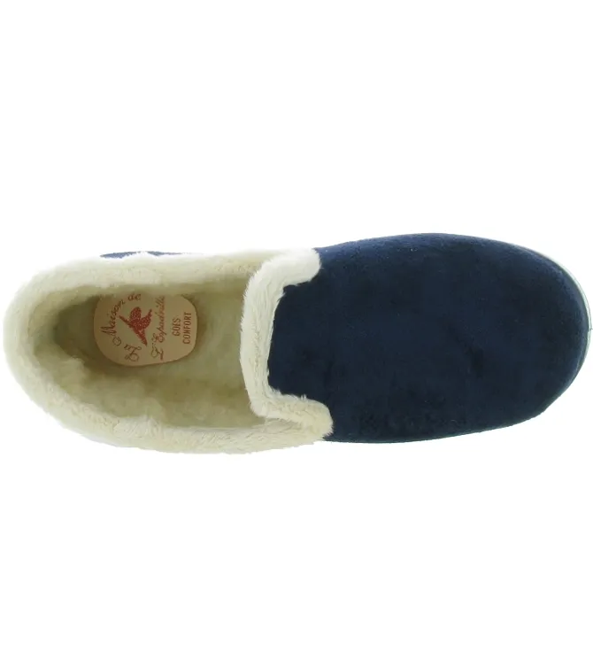 chaussons et pantoufles - Charentaise - femme - Synthétique - Bleu Marine - La maison de l espadrille