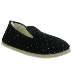 chaussons et pantoufles - Charentaise - femme - Textile - Noir - Rondinaud