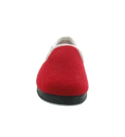 chaussons et pantoufles - Charentaise - femme - Synthétique - Rouge - Semelflex