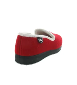 chaussons et pantoufles - Charentaise - femme - Synthétique - Rouge - Semelflex