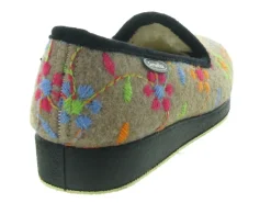 chaussons et pantoufles - Charentaise - femme - Synthétique - Fleurs - Semelflex