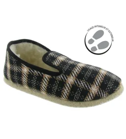 chaussons et pantoufles - Charentaise - femme - Textile - Beige - Rondinaud