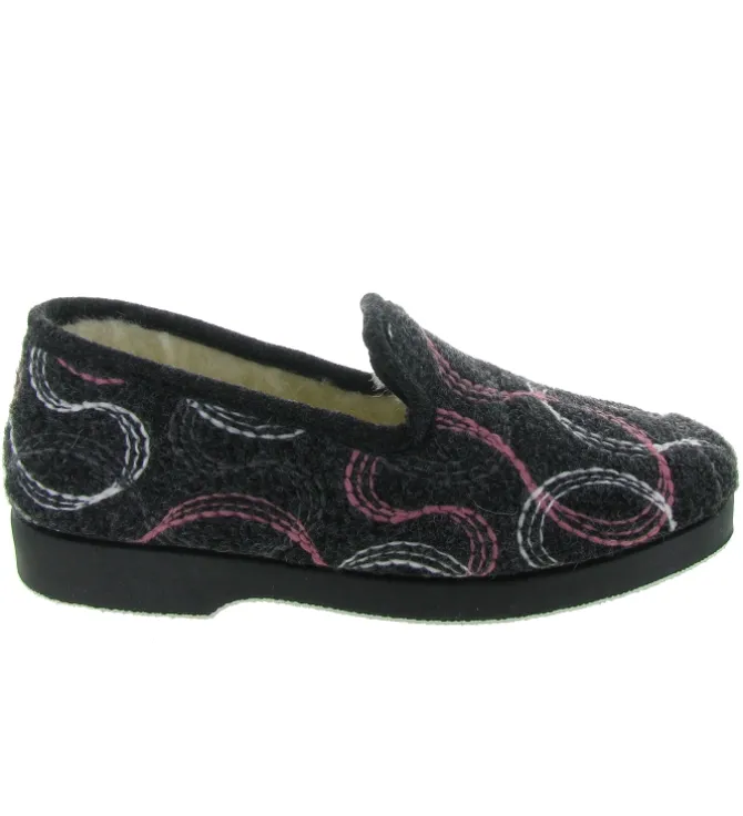 chaussons et pantoufles - Charentaise - femme - Synthétique - Noir - La maison de l espadrille