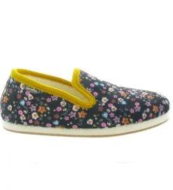 chaussons et pantoufles - Charentaise - femme - Synthétique - Fleurs - Semelflex