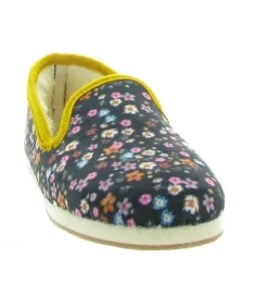 chaussons et pantoufles - Charentaise - femme - Synthétique - Fleurs - Semelflex