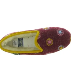 chaussons et pantoufles - Charentaise - femme - Synthétique - Bordeaux - Semelflex