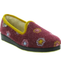 chaussons et pantoufles - Charentaise - femme - Synthétique - Bordeaux - Semelflex