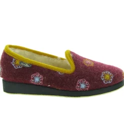 chaussons et pantoufles - Charentaise - femme - Synthétique - Bordeaux - Semelflex